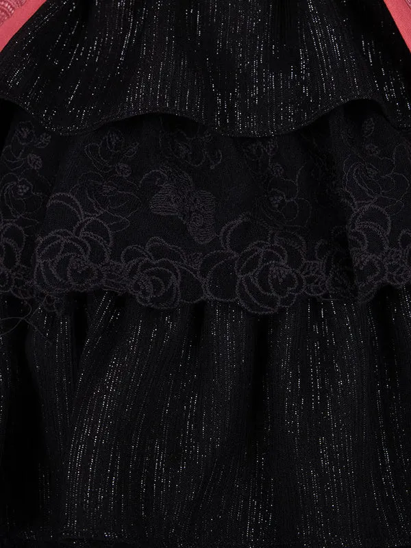 Royal Lolita JSK Dress Lolita Black Sleeveless Lace Up Lolita Jumper Skirts