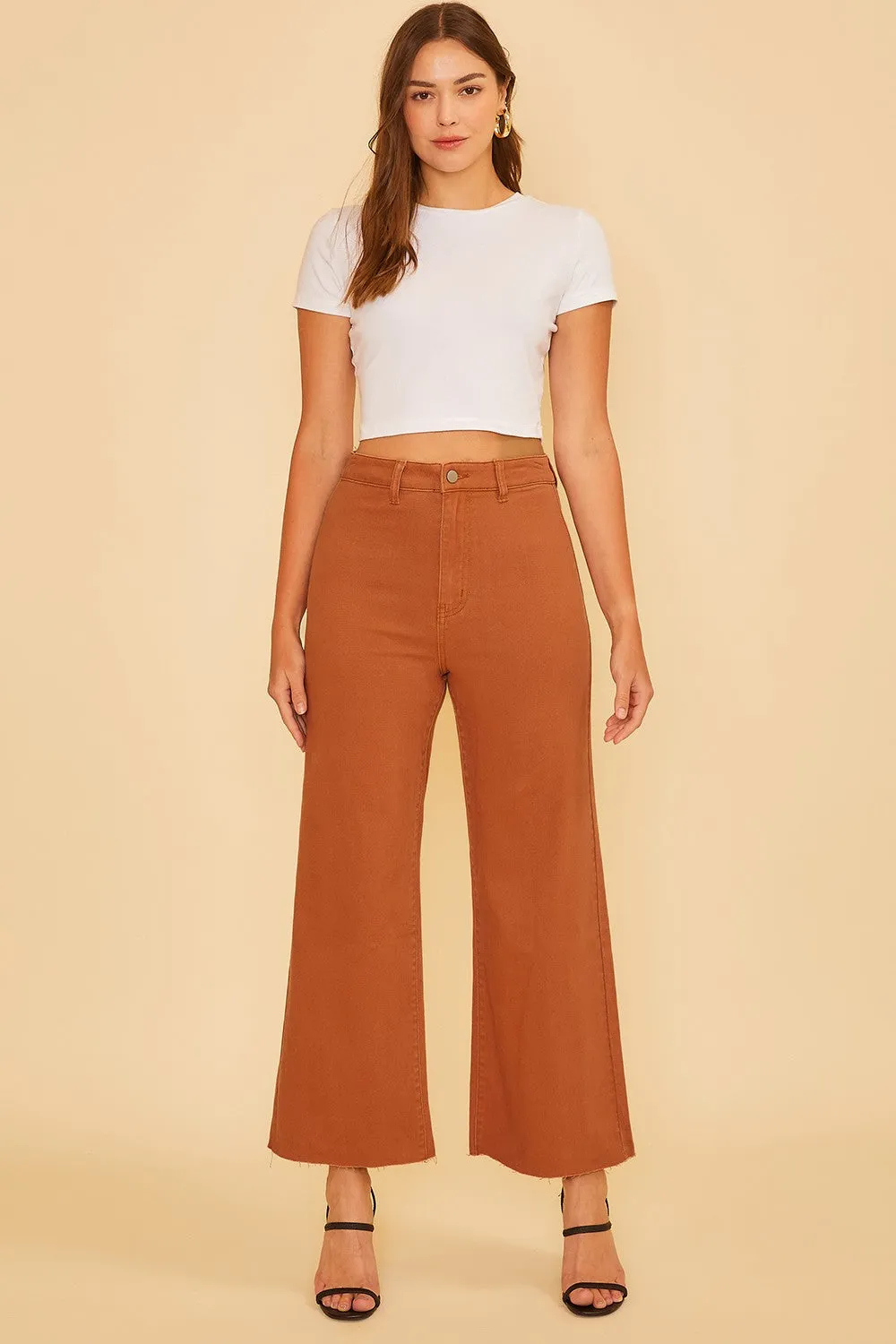 Rust Wide Leg Pants