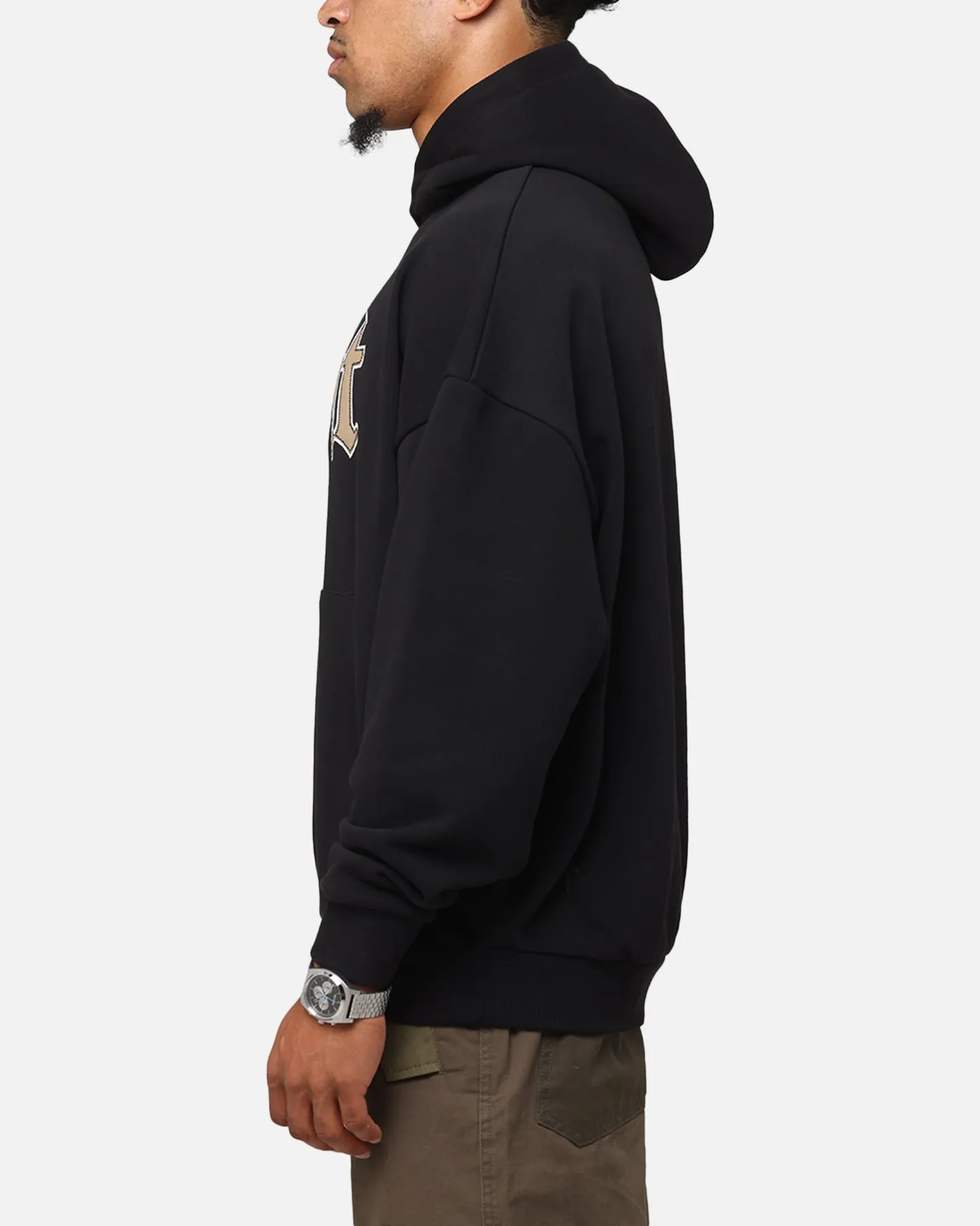 Saint Morta Cambronne Layered Boxy Hoodie Black/Stone