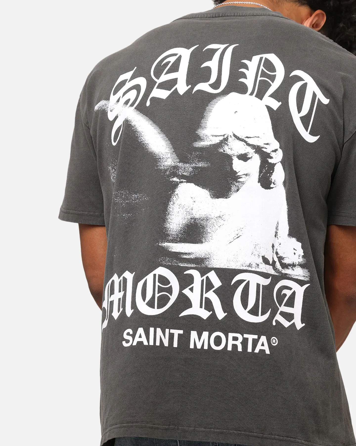 Saint Morta Maiden Boxy T-Shirt Black Wash