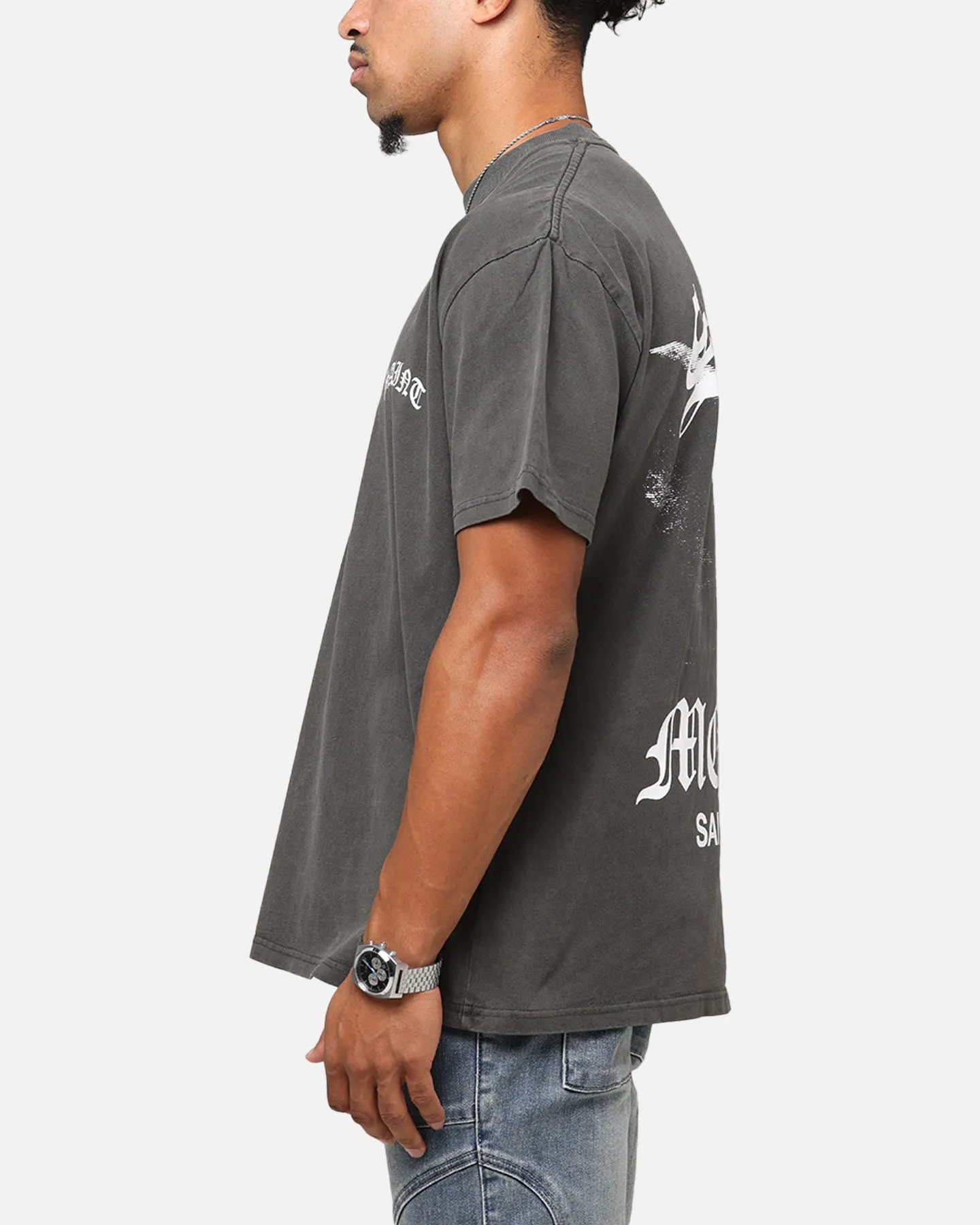 Saint Morta Maiden Boxy T-Shirt Black Wash