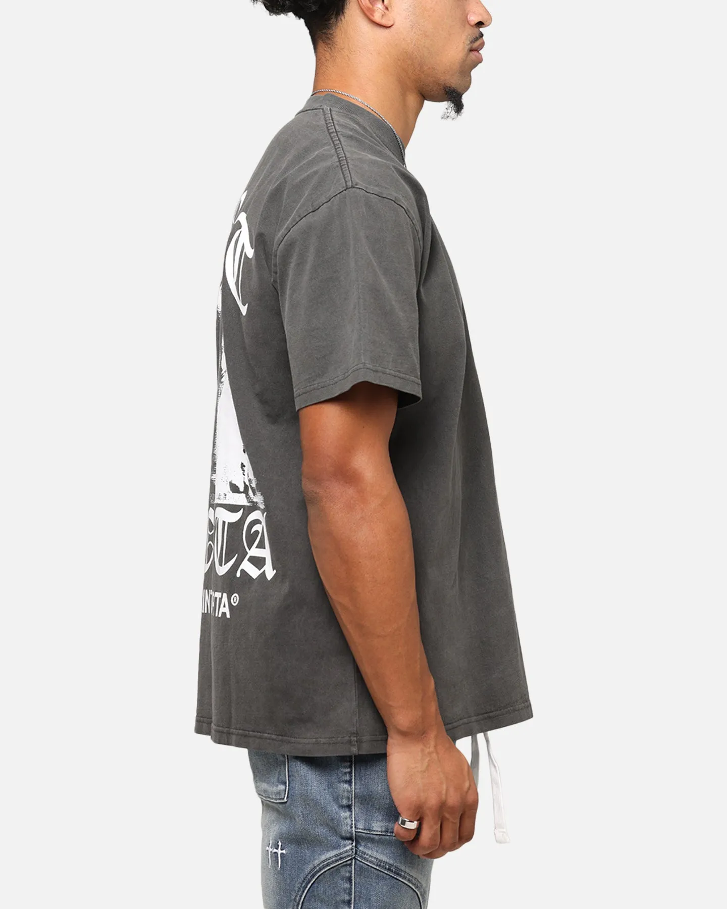 Saint Morta Maiden Boxy T-Shirt Black Wash