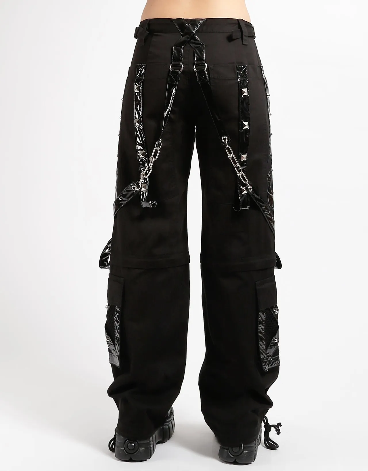 SCARE DARK STREET PANT BLACK PVC SKULL
