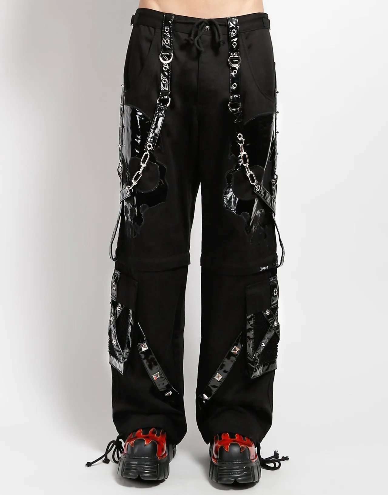 SCARE DARK STREET PANT BLACK PVC SKULL