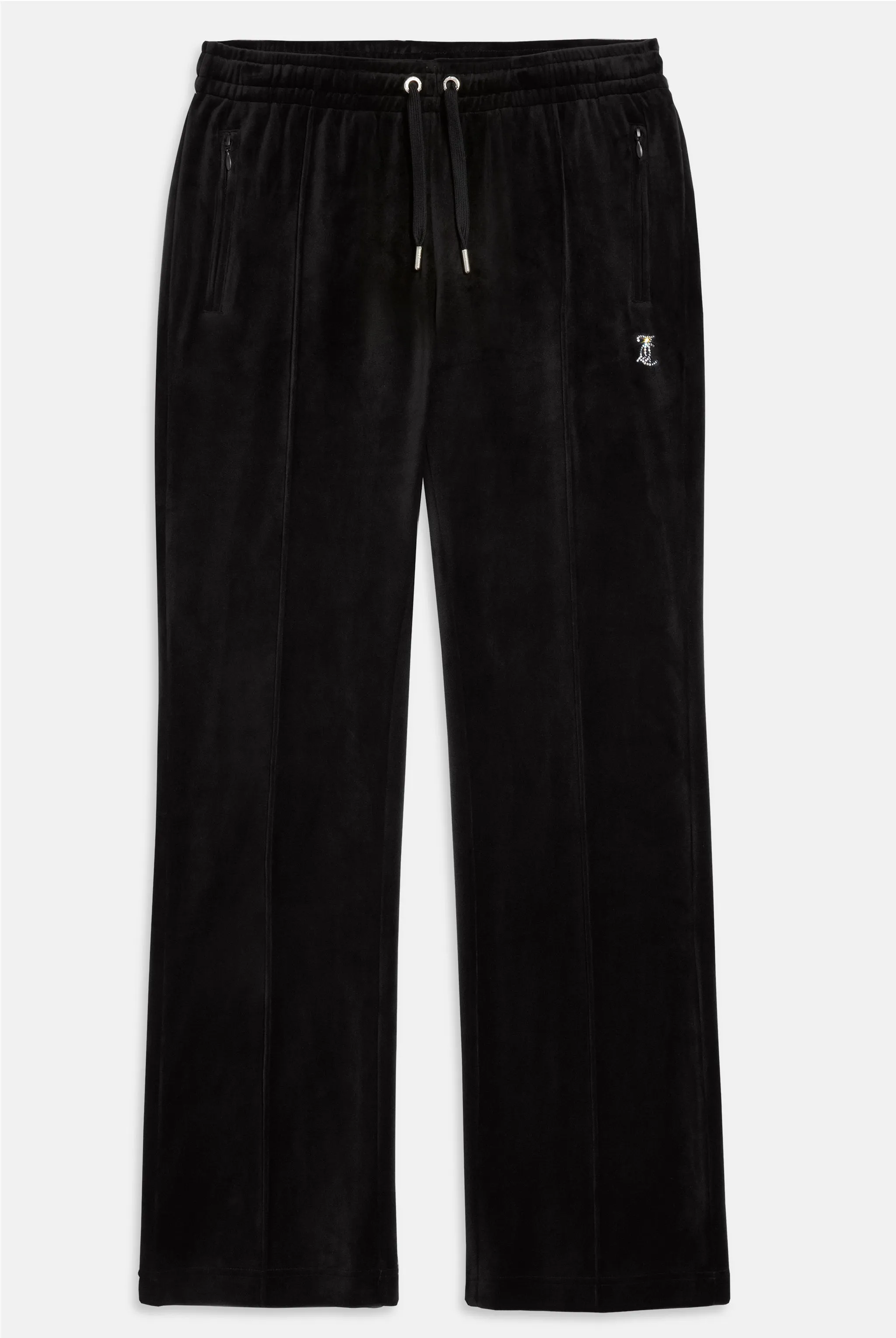 'SCORPIO' BLACK VELOUR DIAMANTÉ TRACKSUIT BOTTOM