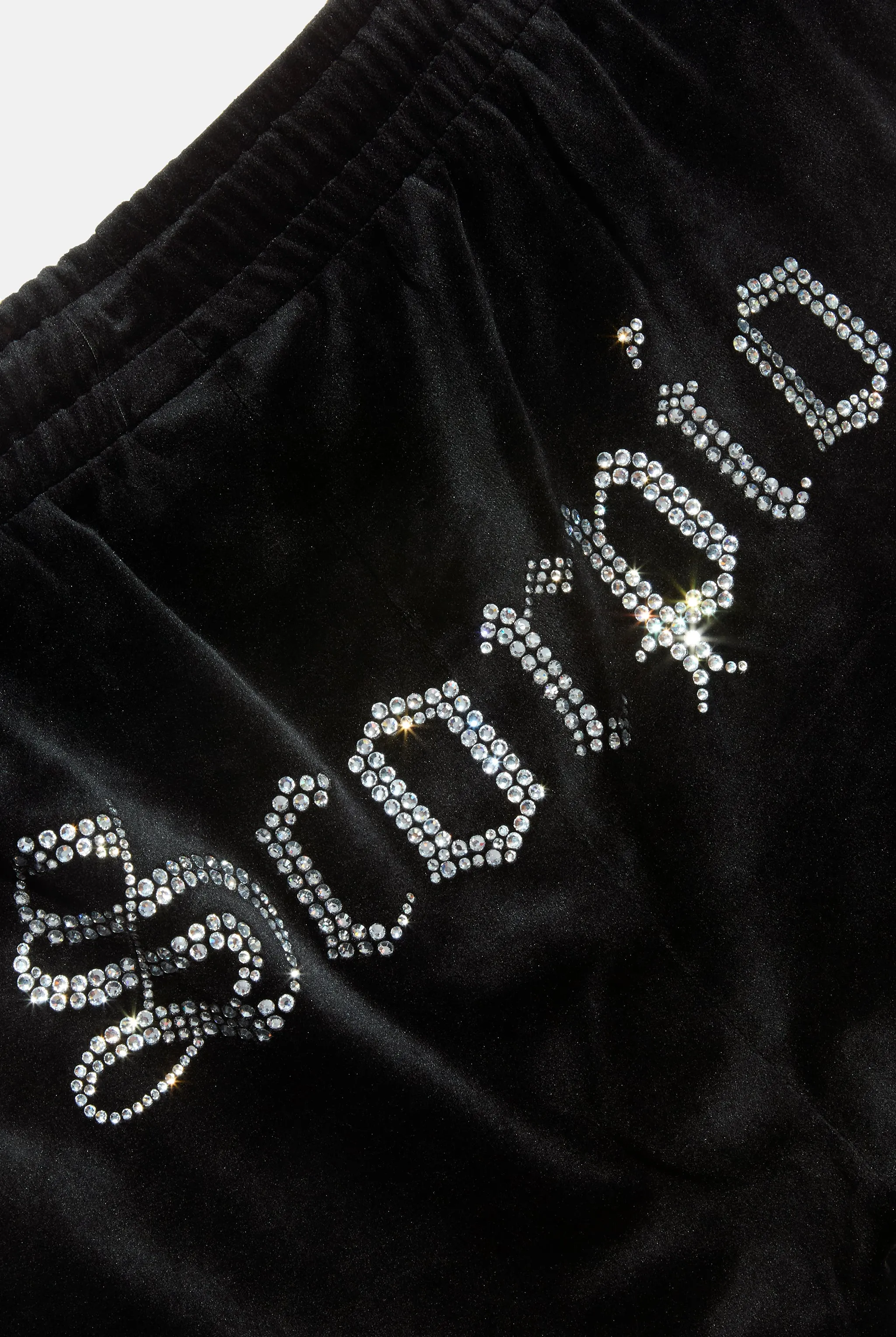 'SCORPIO' BLACK VELOUR DIAMANTÉ TRACKSUIT BOTTOM