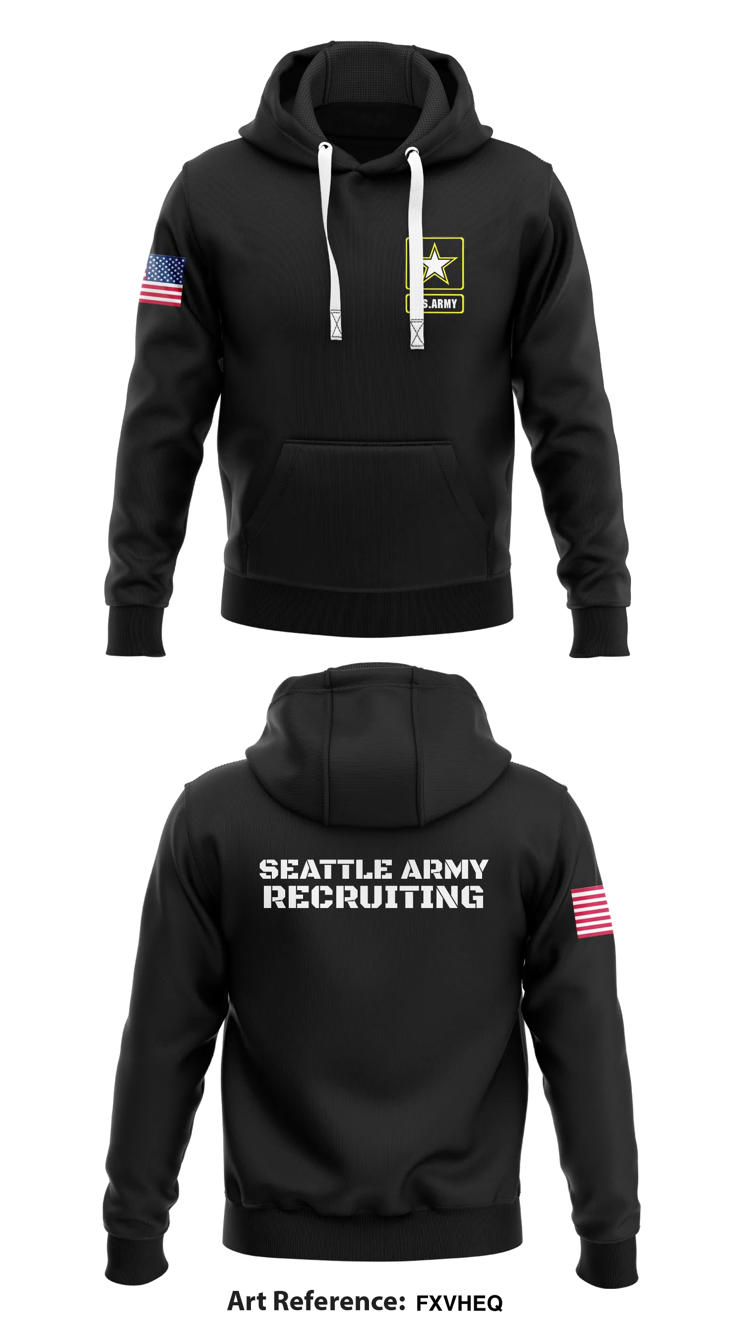 Seattle Army Recruiting  Core Men's Hooded Performance Sweatshirt - FXvheQ