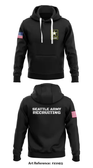 Seattle Army Recruiting  Core Men's Hooded Performance Sweatshirt - FXvheQ