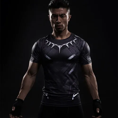 Short Sleeve 3D T Shirt Men T-Shirt Male Tee Captain America Superman tshirt Men Fitness Compression Shirt Punisher MMA