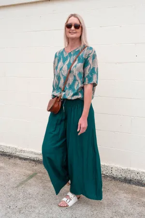 Short Sleeve Verity Tie Top - Art Deco Dream