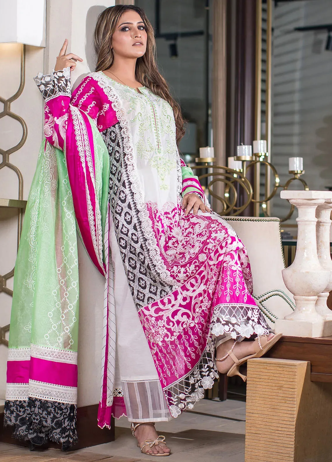 Shu Luxury Embroidered Unstitched 3Pcs
