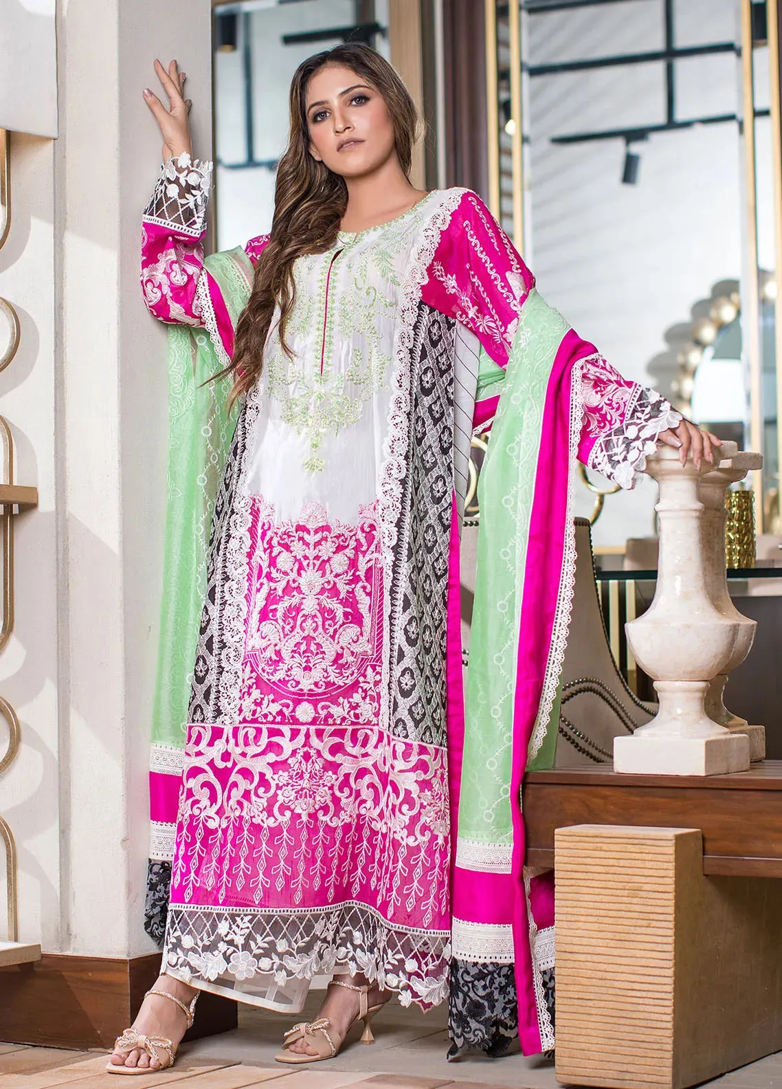 Shu Luxury Embroidered Unstitched 3Pcs