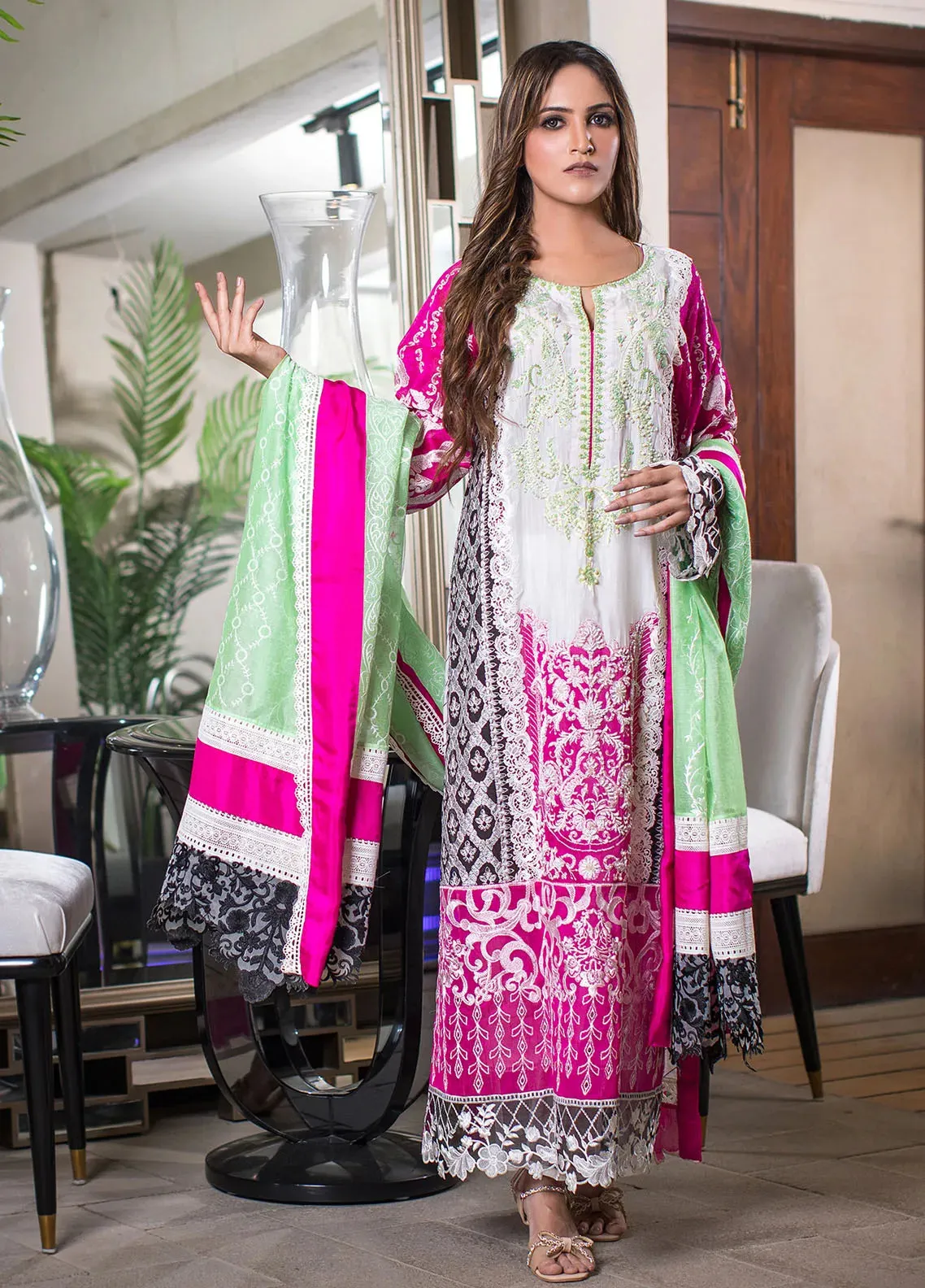 Shu Luxury Embroidered Unstitched 3Pcs