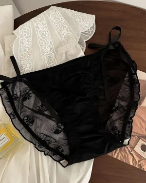 Silk Ribbon Bow Lace Women’s Panties