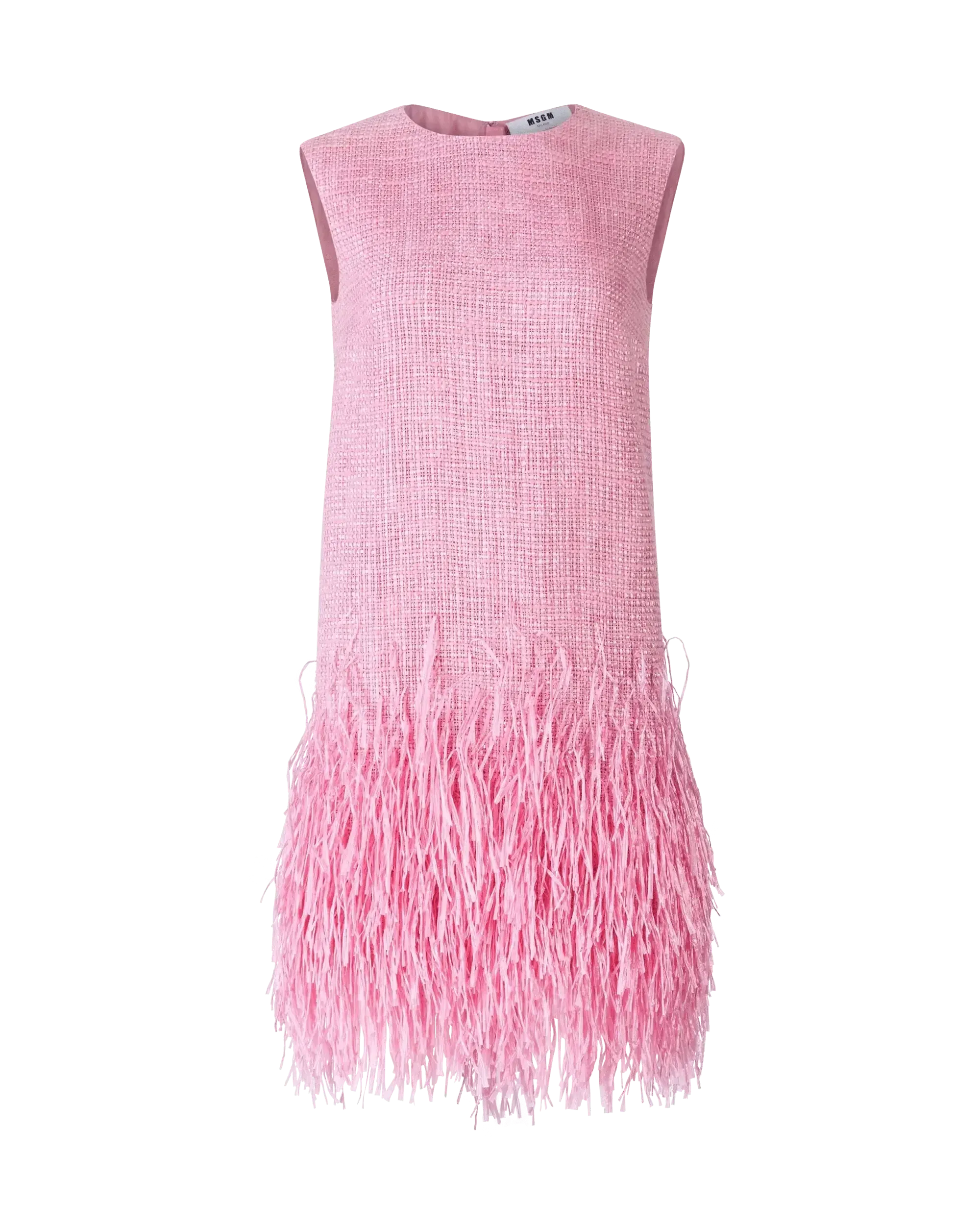 Sleeveless Fringe-Trimmed Dress