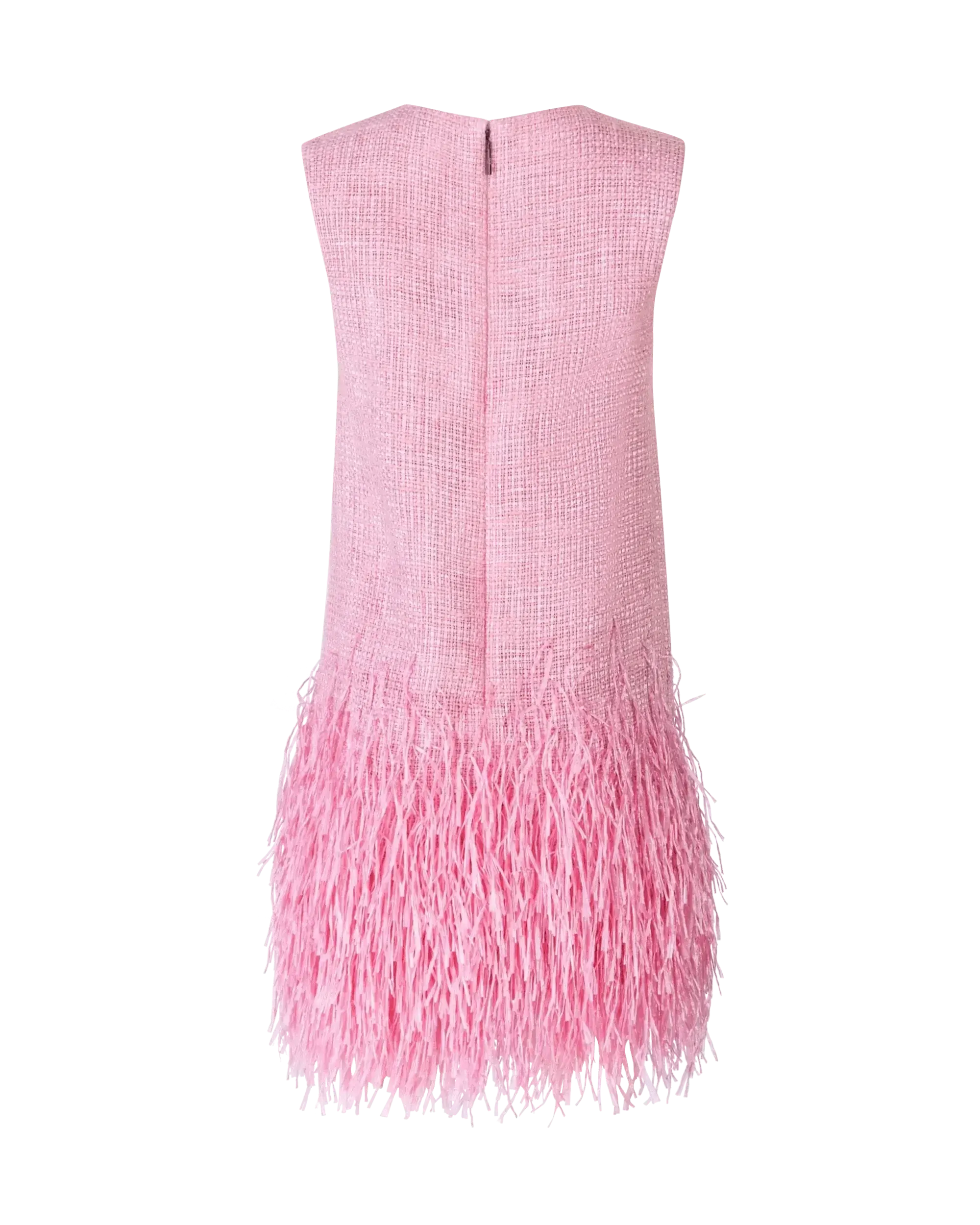 Sleeveless Fringe-Trimmed Dress