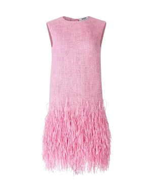 Sleeveless Fringe-Trimmed Dress