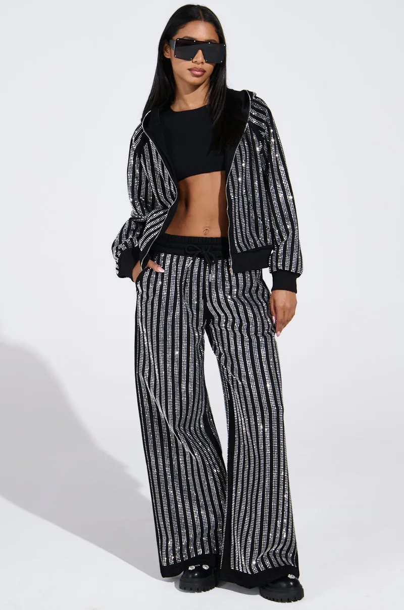 SPARKLE QUEEN WIDE LEG JOGGER
