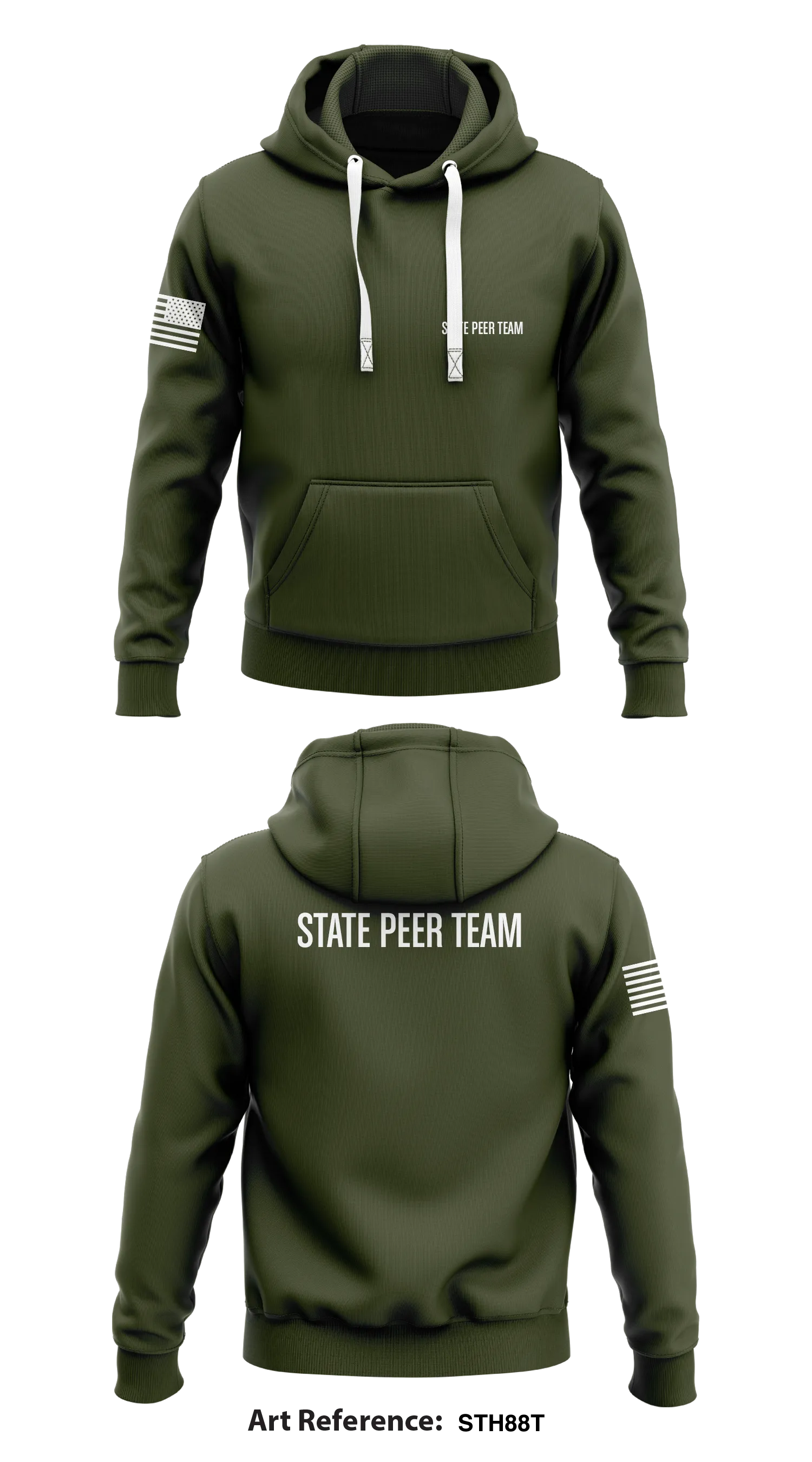 State peer team  Store 1 Core Men's Hooded Performance Sweatshirt - STh88t