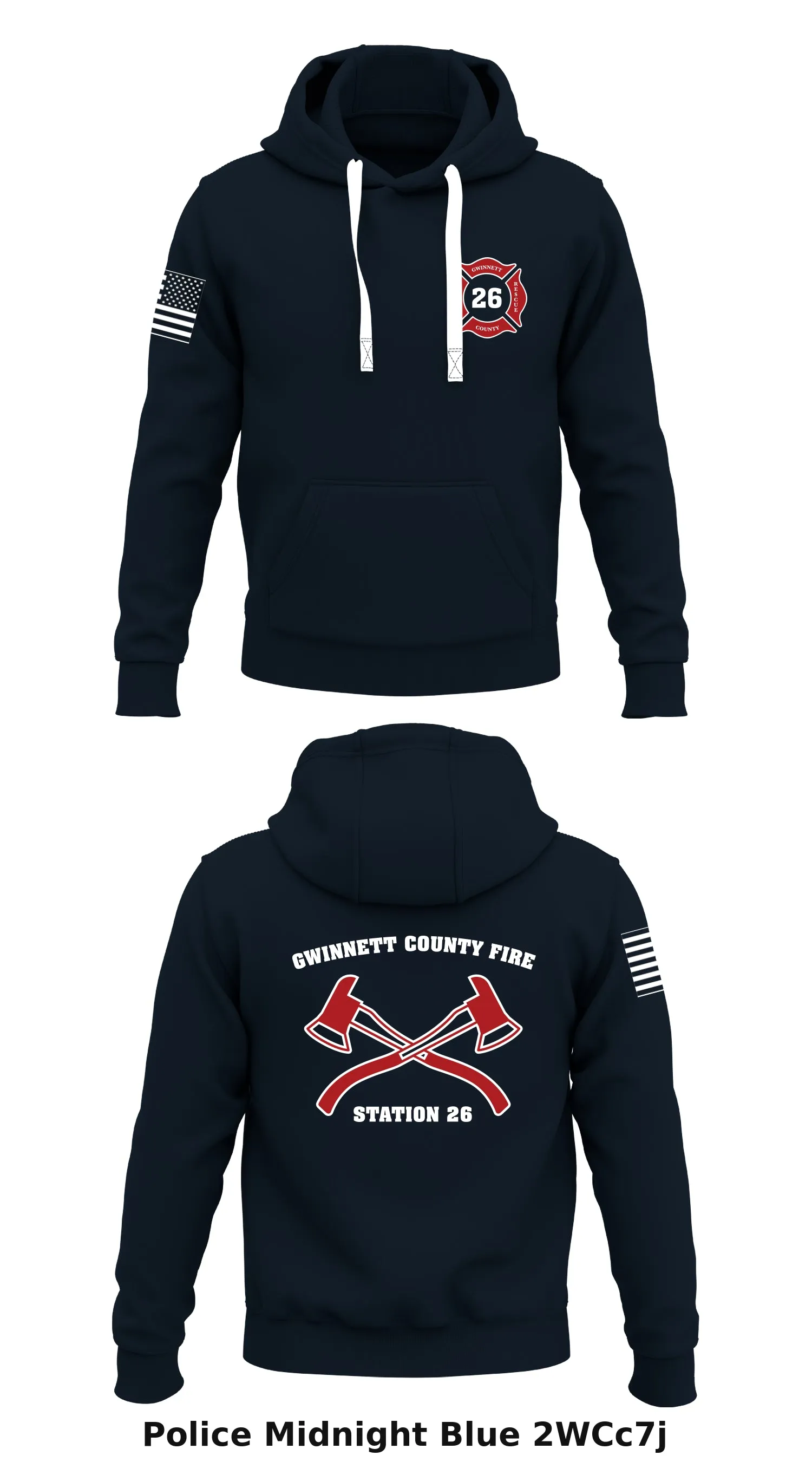 Station 26, Gwinnett County Fire Store 1  Core Men's Hooded Performance Sweatshirt - 2WCc7j