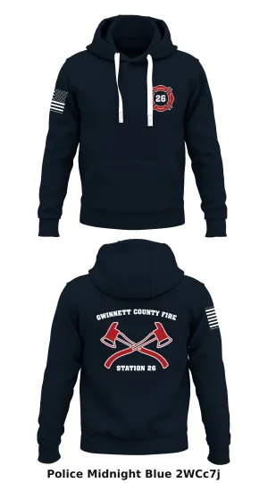 Station 26, Gwinnett County Fire Store 1  Core Men's Hooded Performance Sweatshirt - 2WCc7j