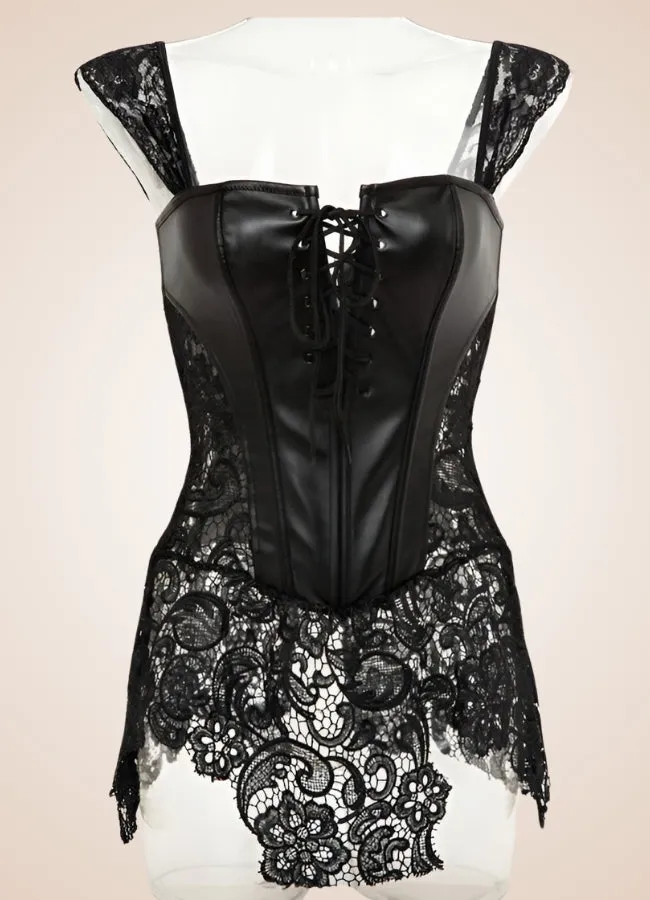 Steampunk Corset With Mesh Skirt