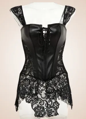 Steampunk Corset With Mesh Skirt