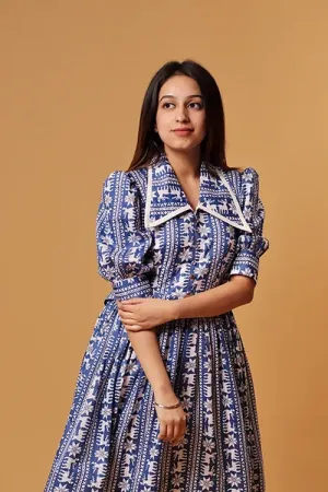 Stelle Shirt Style Midi Dress With Belt