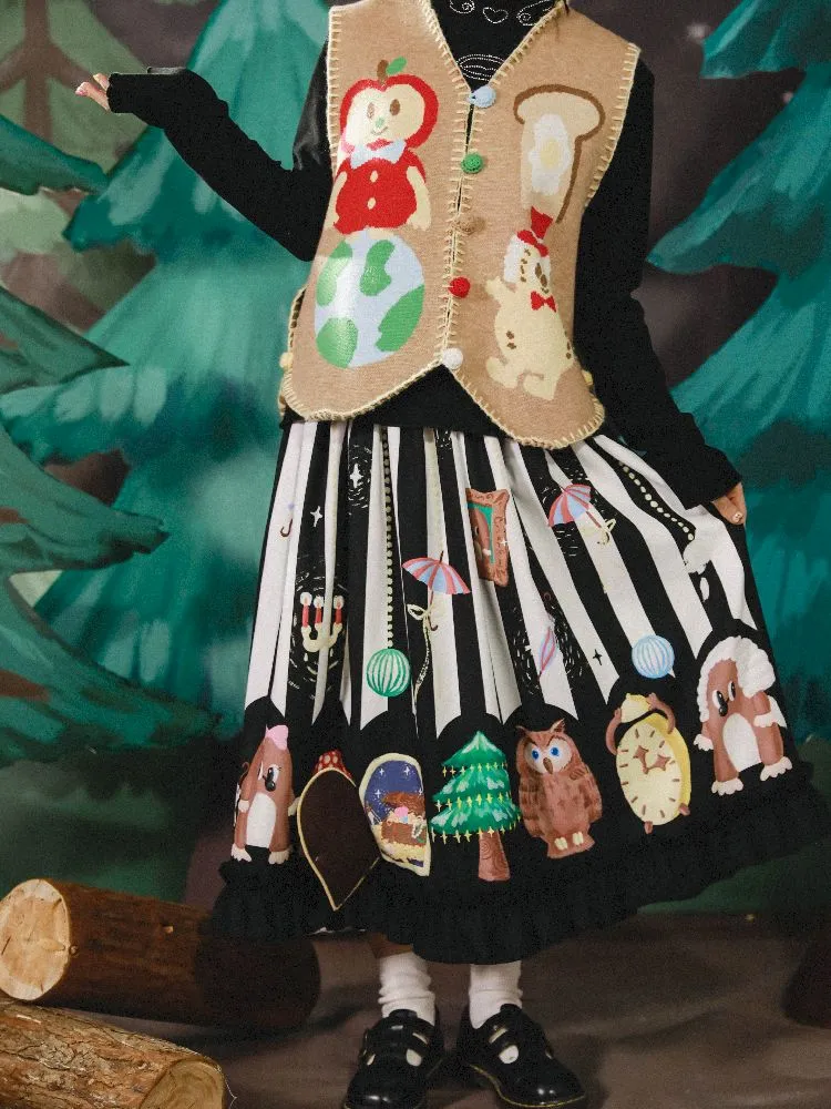 Stereoscopic Embroidered Organs Half Skirt【s0000005682】