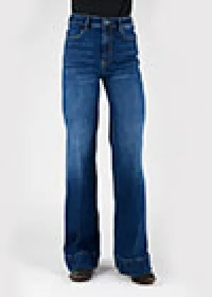 Stetson High Rise Wide Leg Plain Pocket Denim
