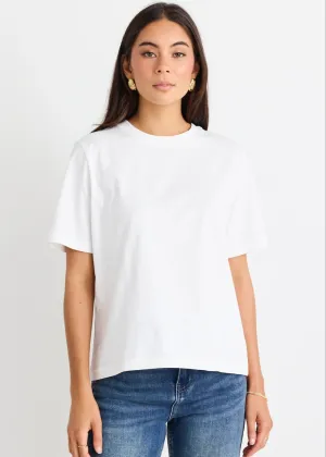 STORIES BE TOLD Street Crew Neck Short Sleeve Boxy Tee - Ivory