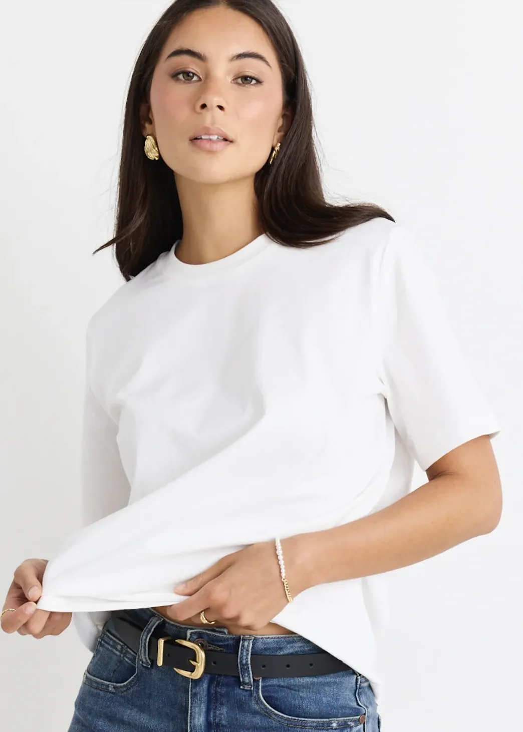 STORIES BE TOLD Street Crew Neck Short Sleeve Boxy Tee - Ivory