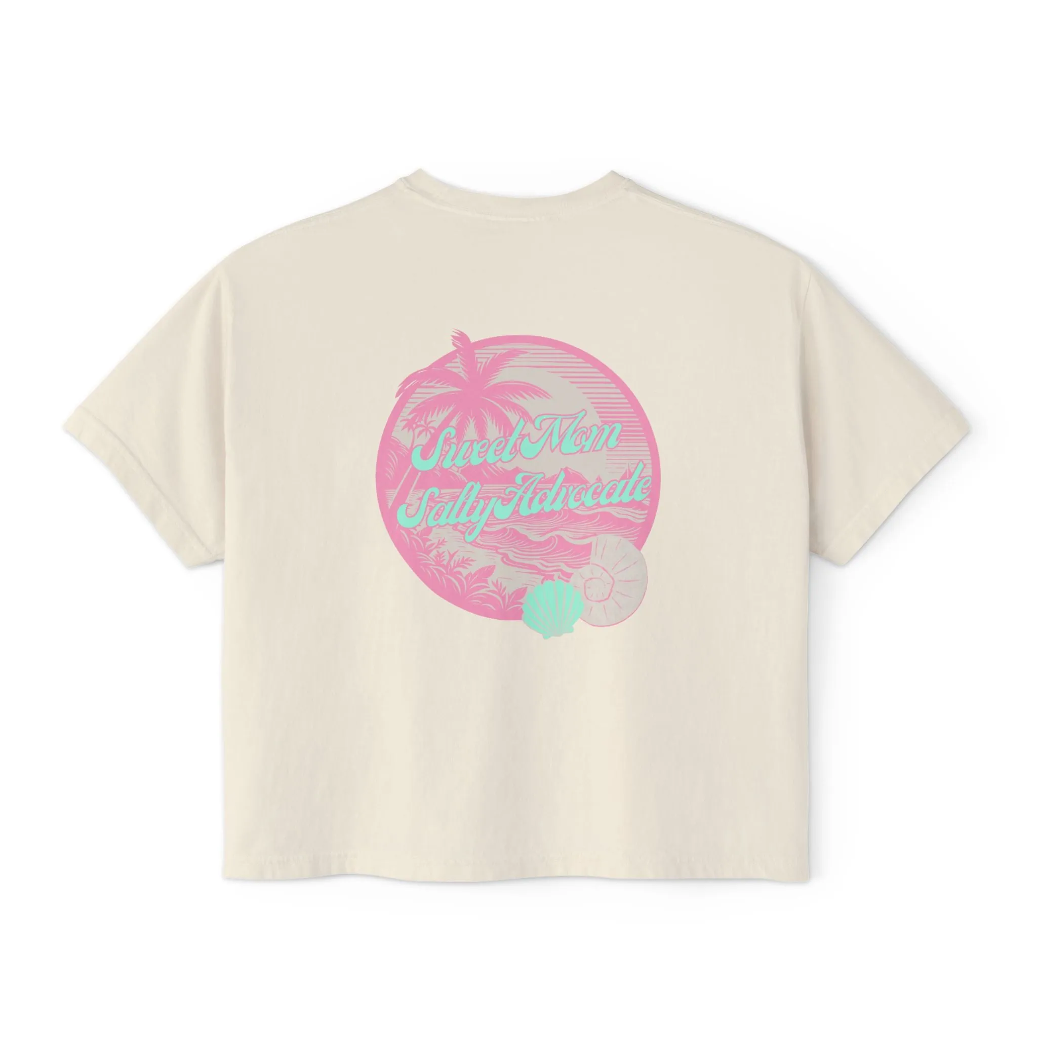Sweet Mom Salty Advocate Beach Boxy Tee