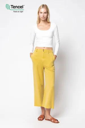 Tencel™ Denim Garment Dye Wide Leg Pant