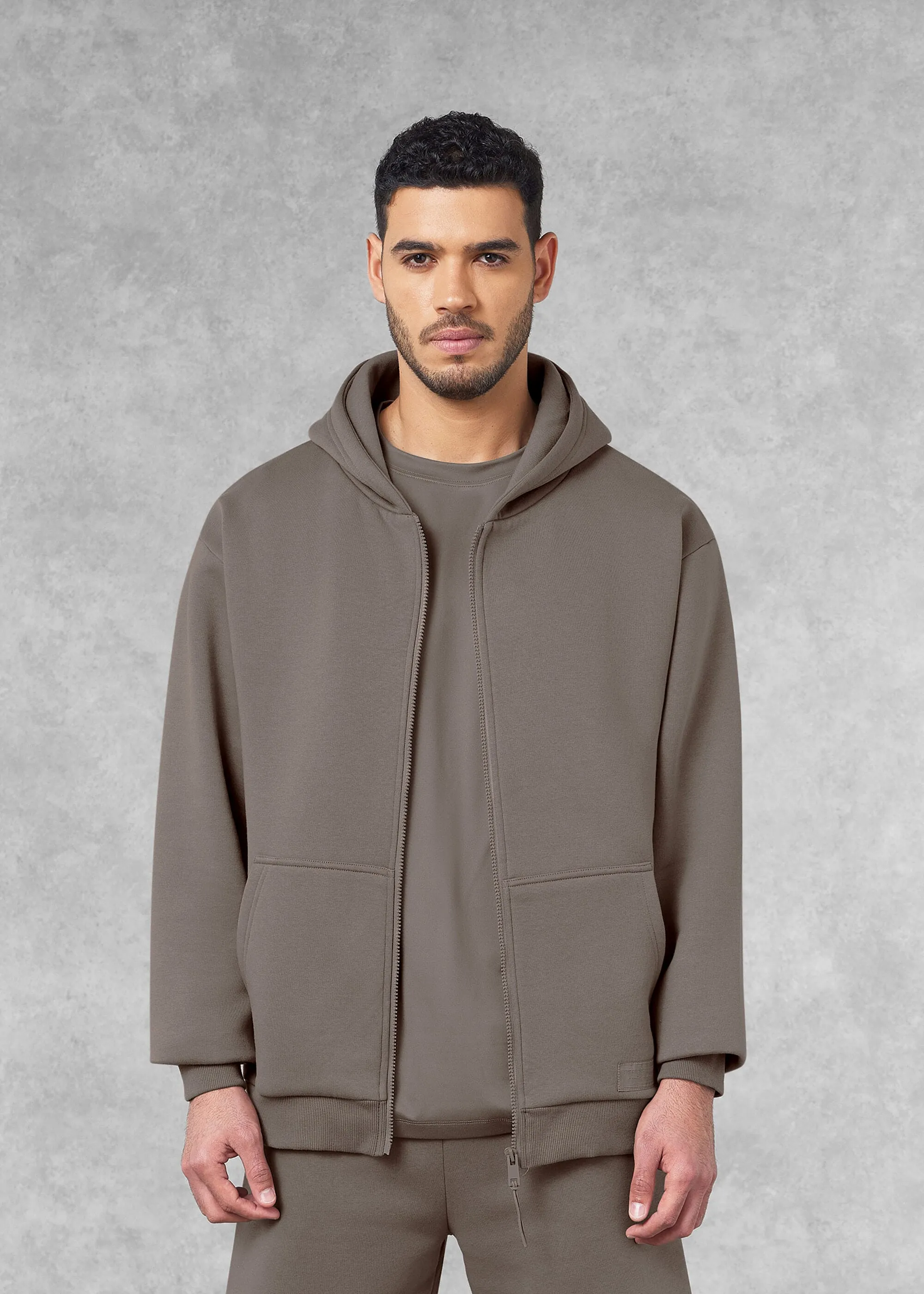THE GIVING MOVEMENT COTTON OVERSIZED ZIP HOODIE