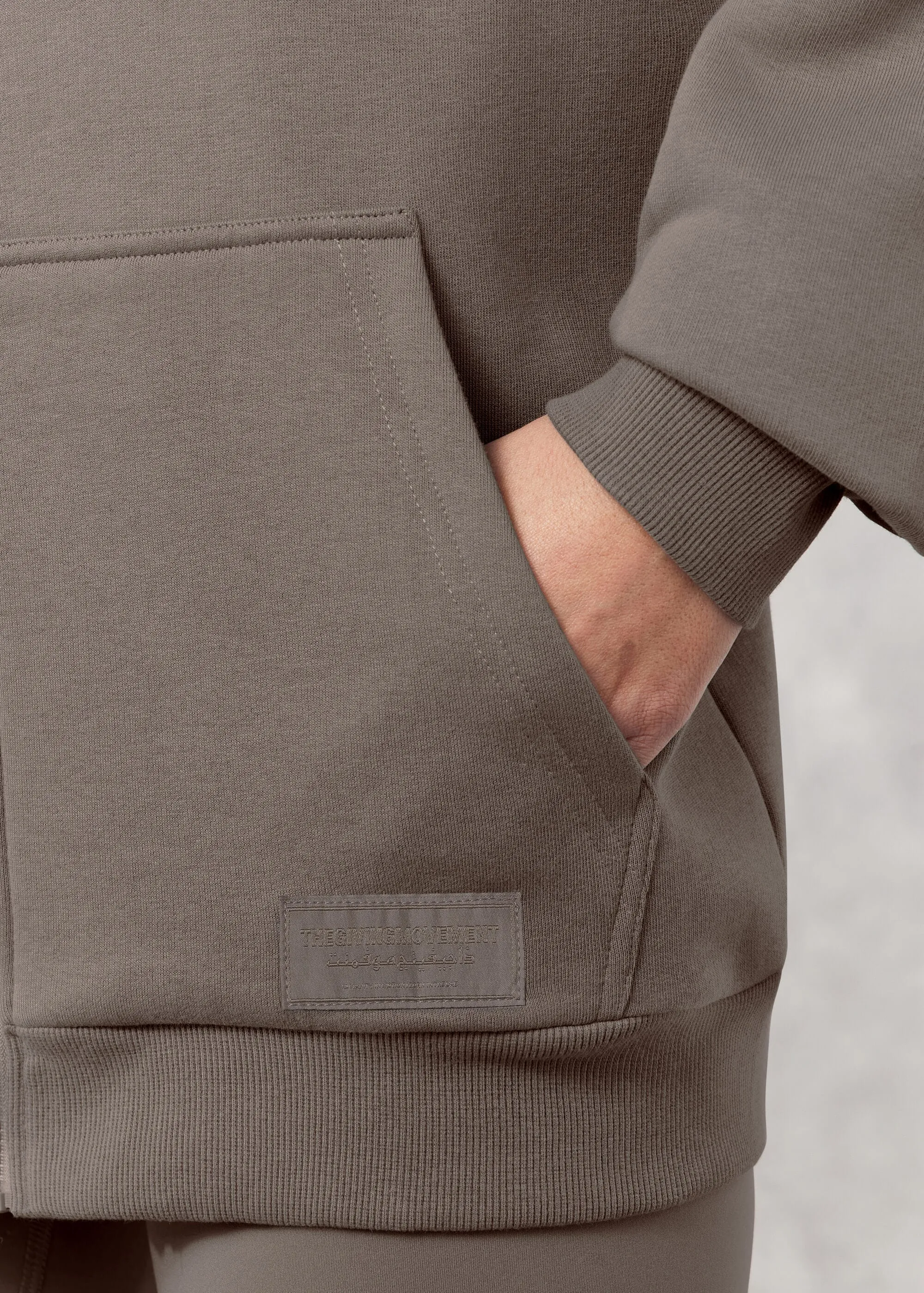 THE GIVING MOVEMENT COTTON OVERSIZED ZIP HOODIE