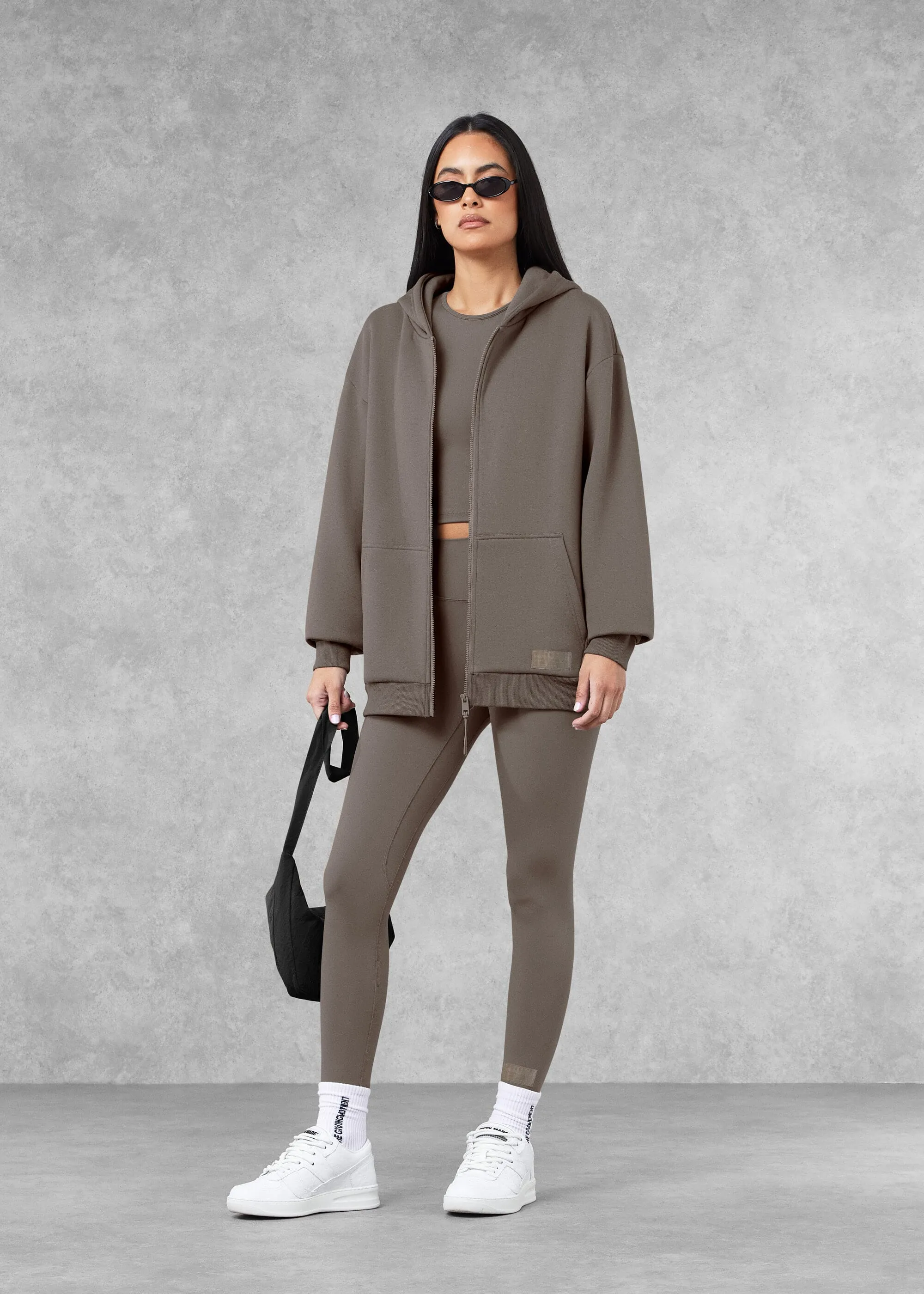 THE GIVING MOVEMENT COTTON OVERSIZED ZIP HOODIE