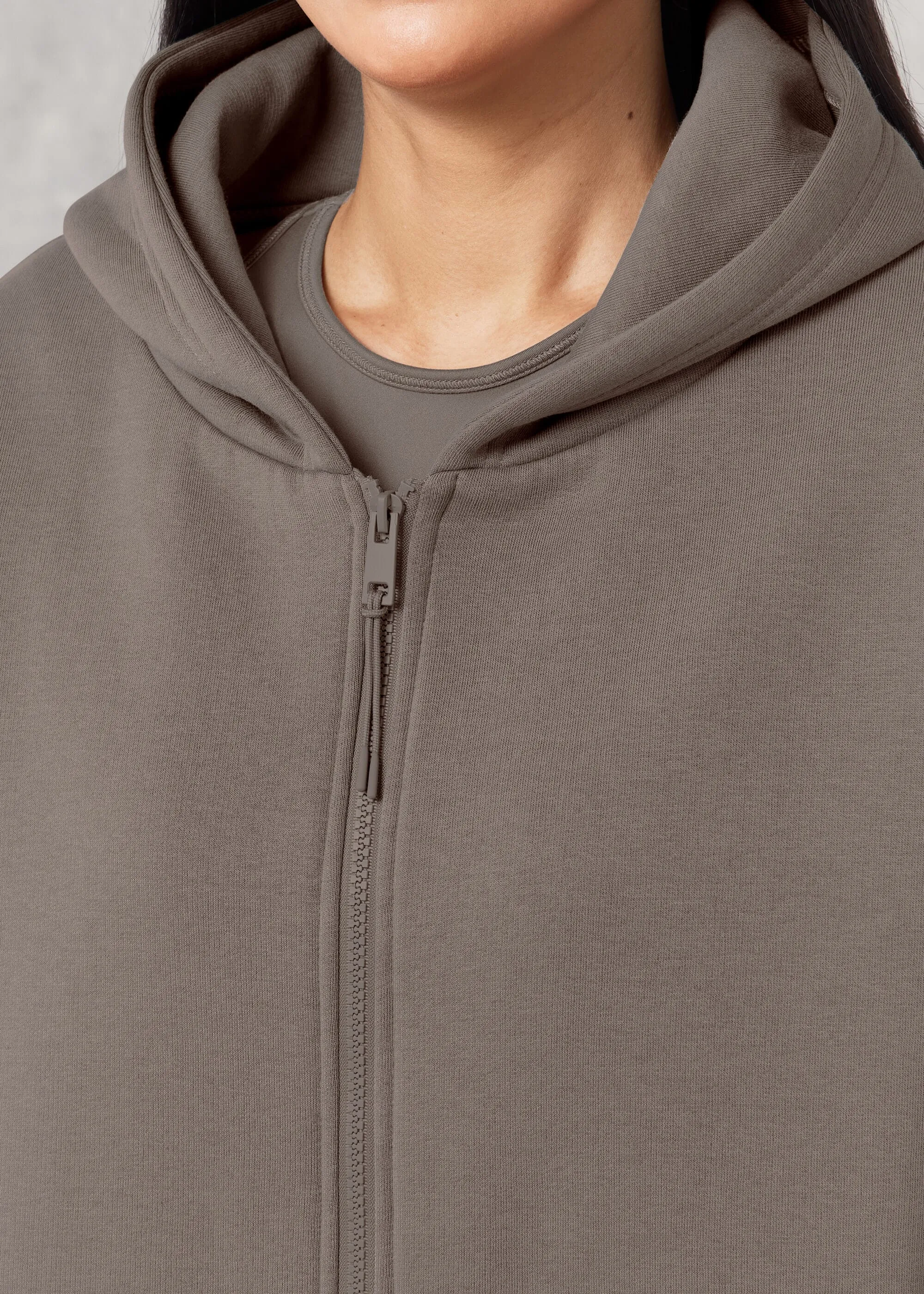 THE GIVING MOVEMENT COTTON OVERSIZED ZIP HOODIE