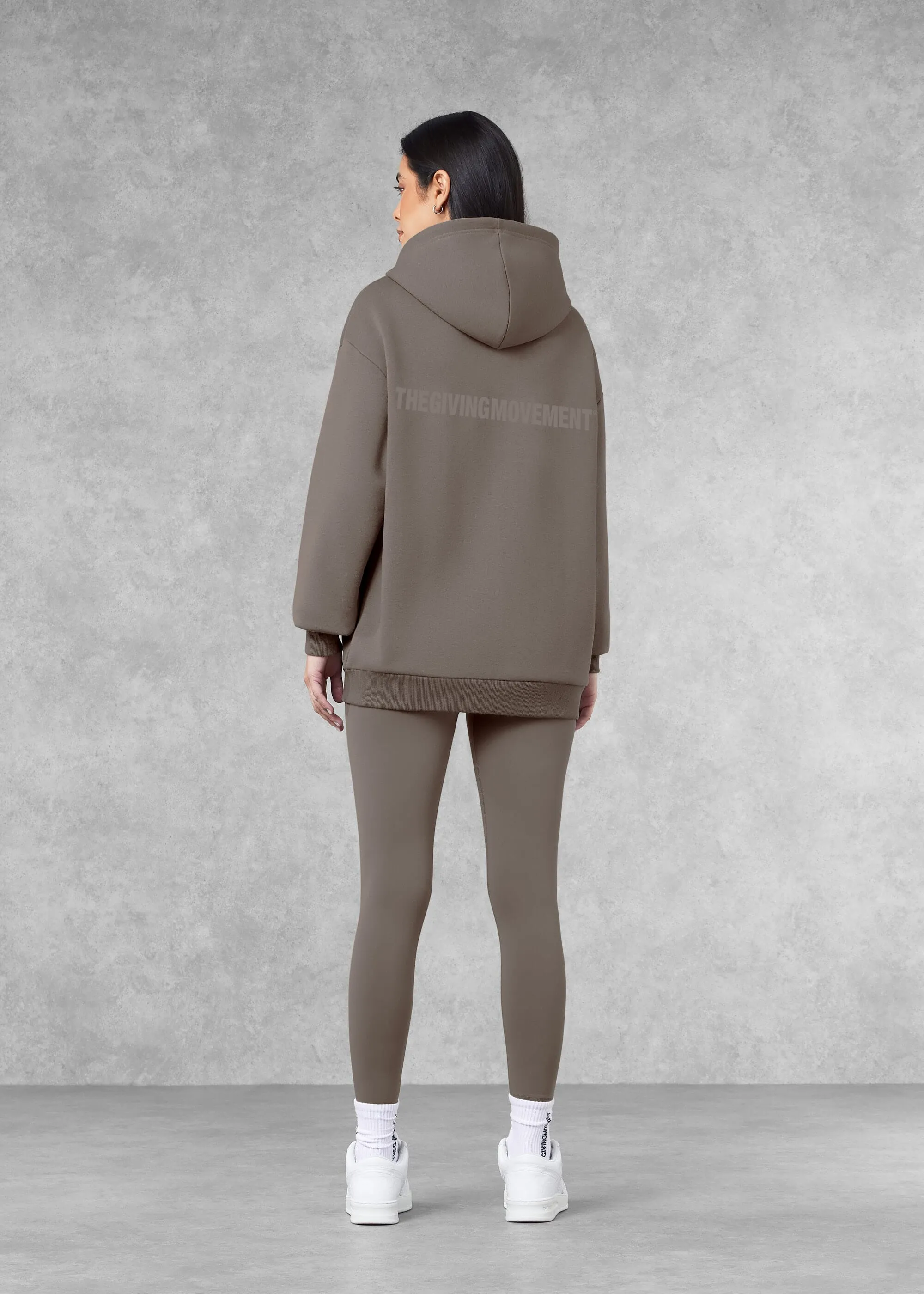 THE GIVING MOVEMENT COTTON OVERSIZED ZIP HOODIE