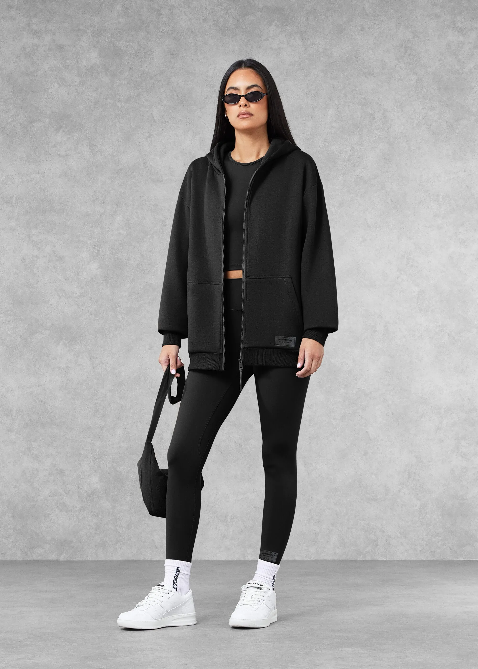 THE GIVING MOVEMENT COTTON OVERSIZED ZIP HOODIE