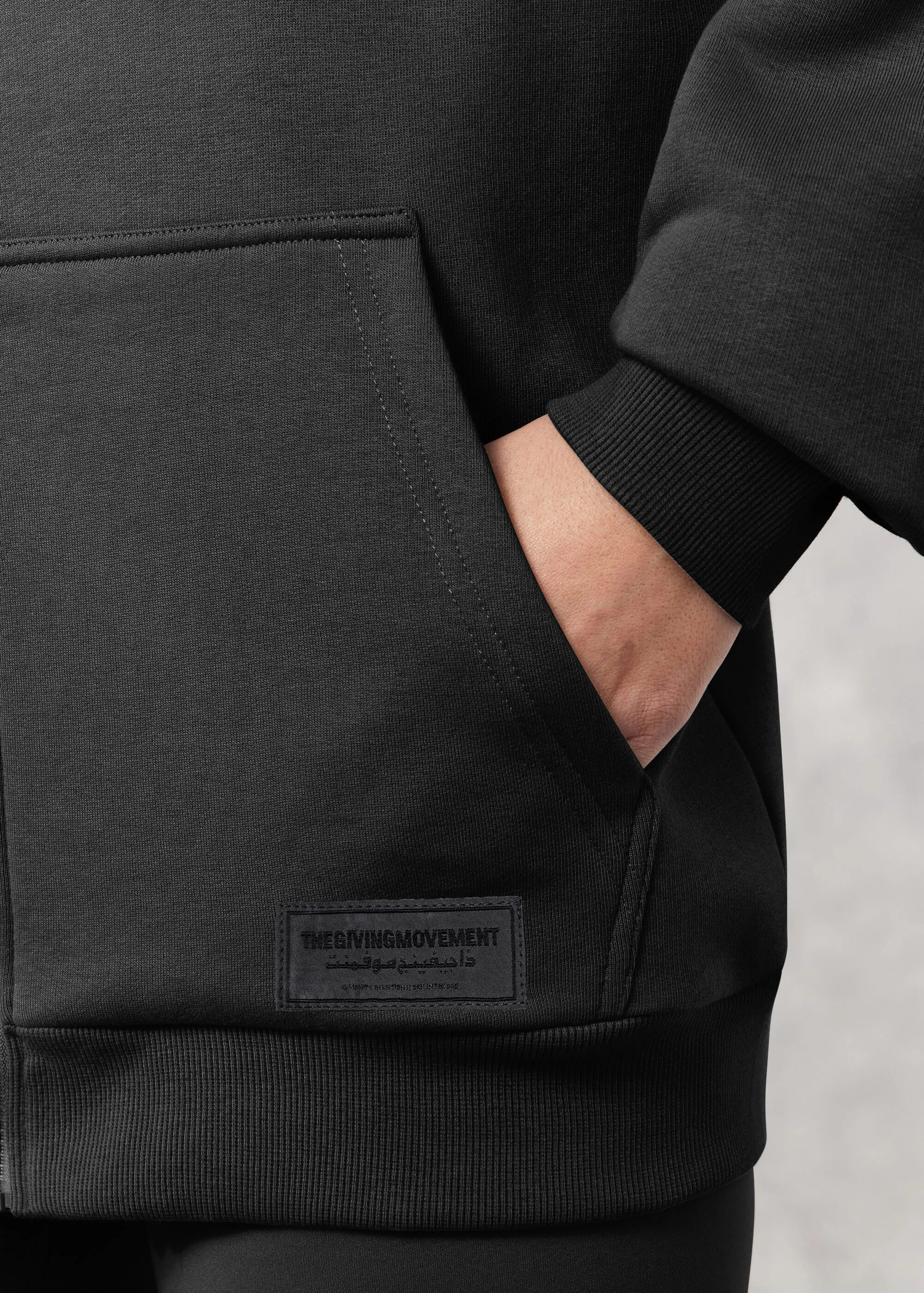 THE GIVING MOVEMENT COTTON OVERSIZED ZIP HOODIE