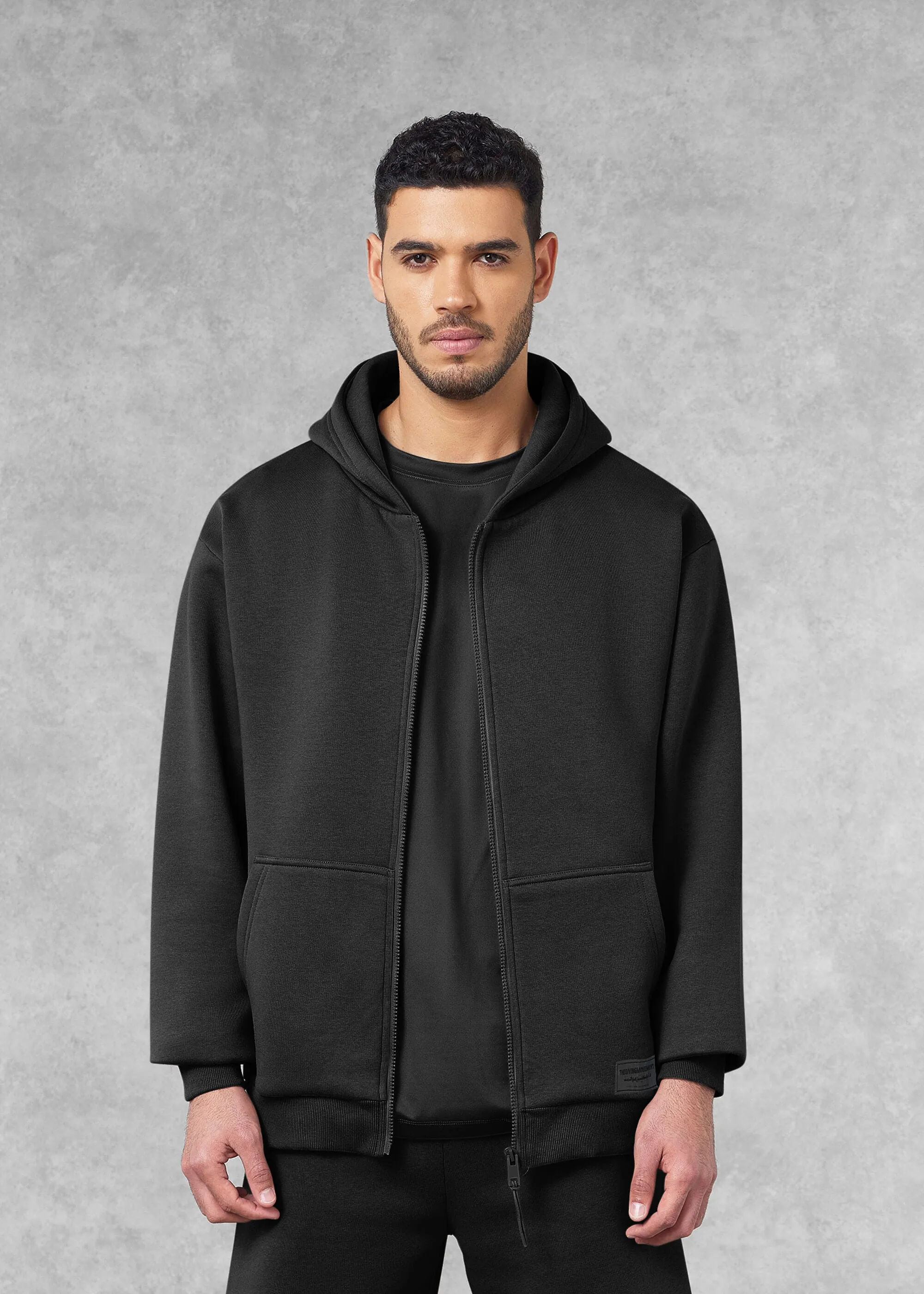 THE GIVING MOVEMENT COTTON OVERSIZED ZIP HOODIE