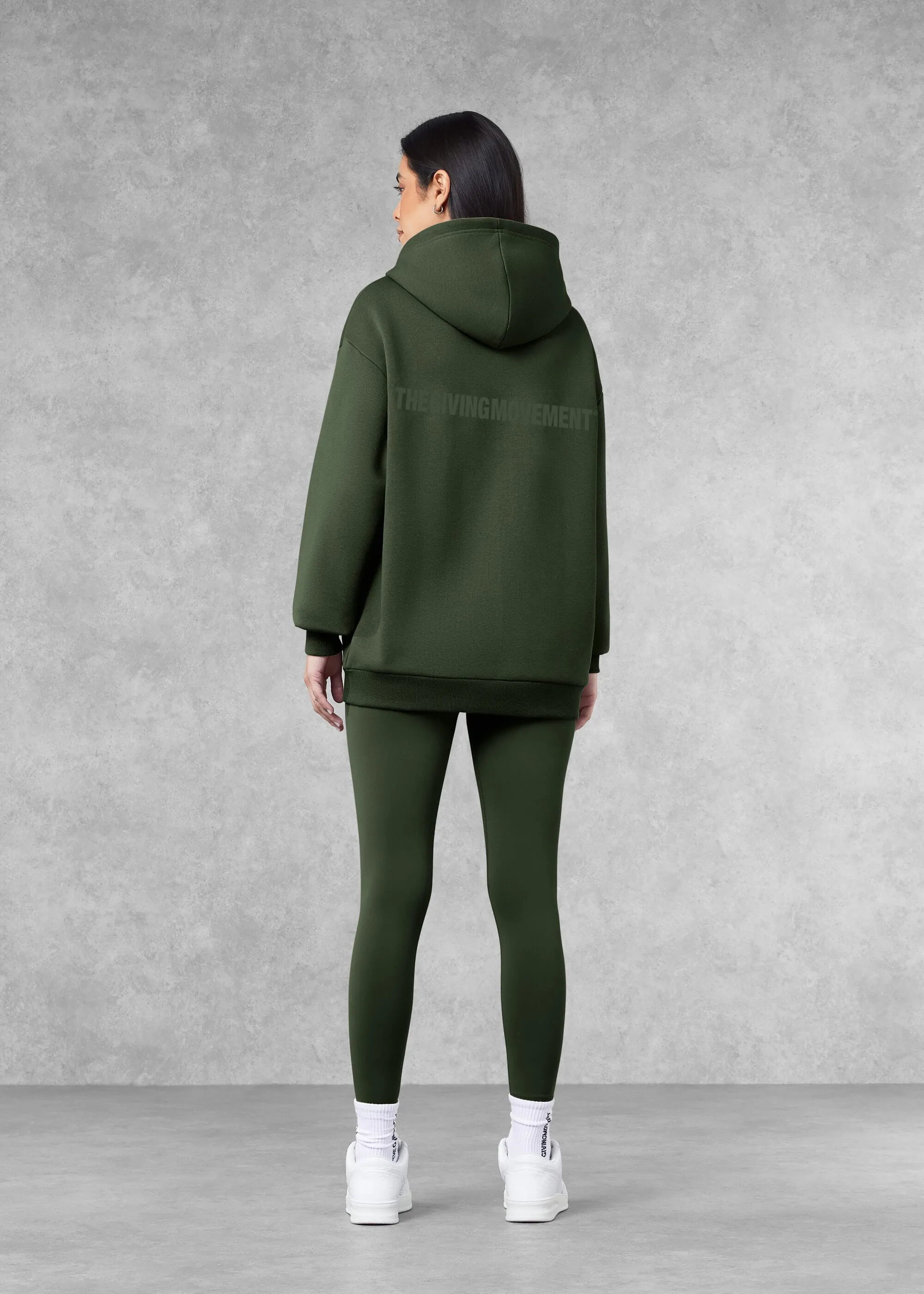 THE GIVING MOVEMENT COTTON OVERSIZED ZIP HOODIE