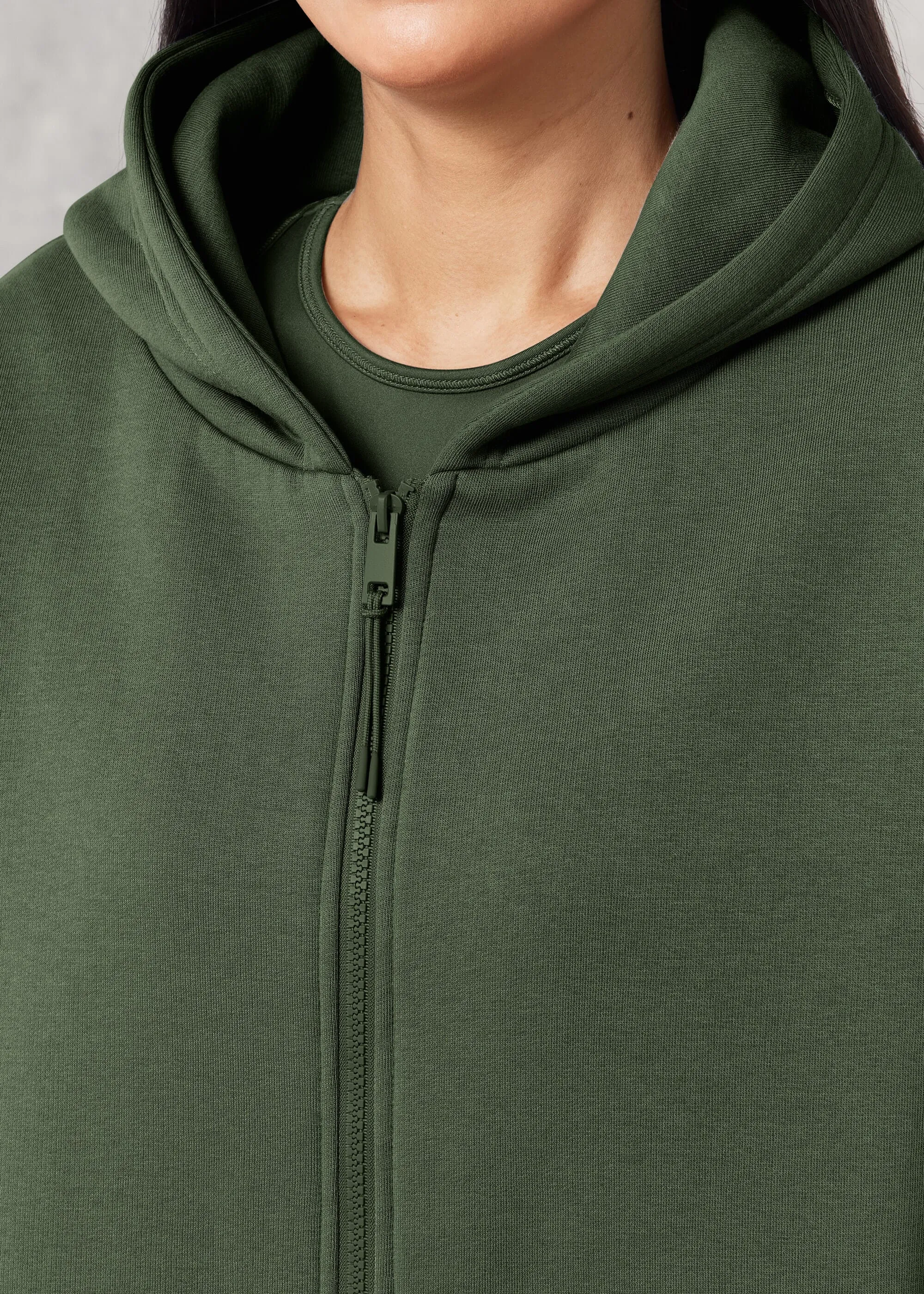 THE GIVING MOVEMENT COTTON OVERSIZED ZIP HOODIE