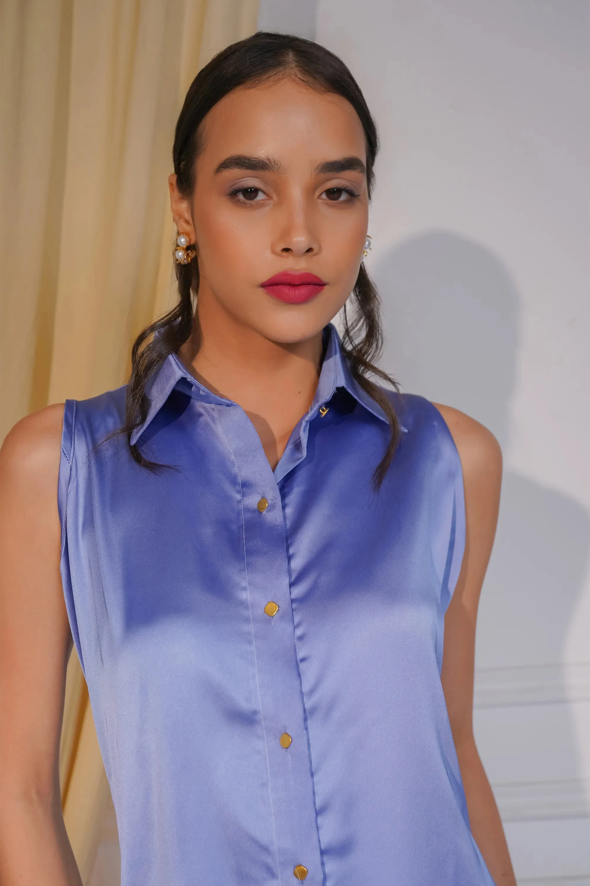The Party Collar Shirt Dress, Lilac