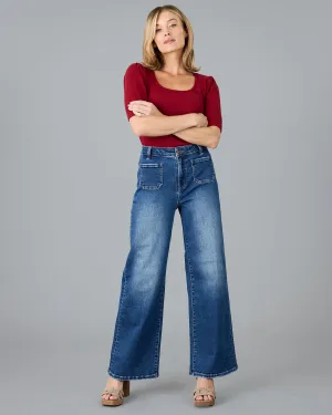 The Perfect Pocket Wide Leg Jean by Mica Denim