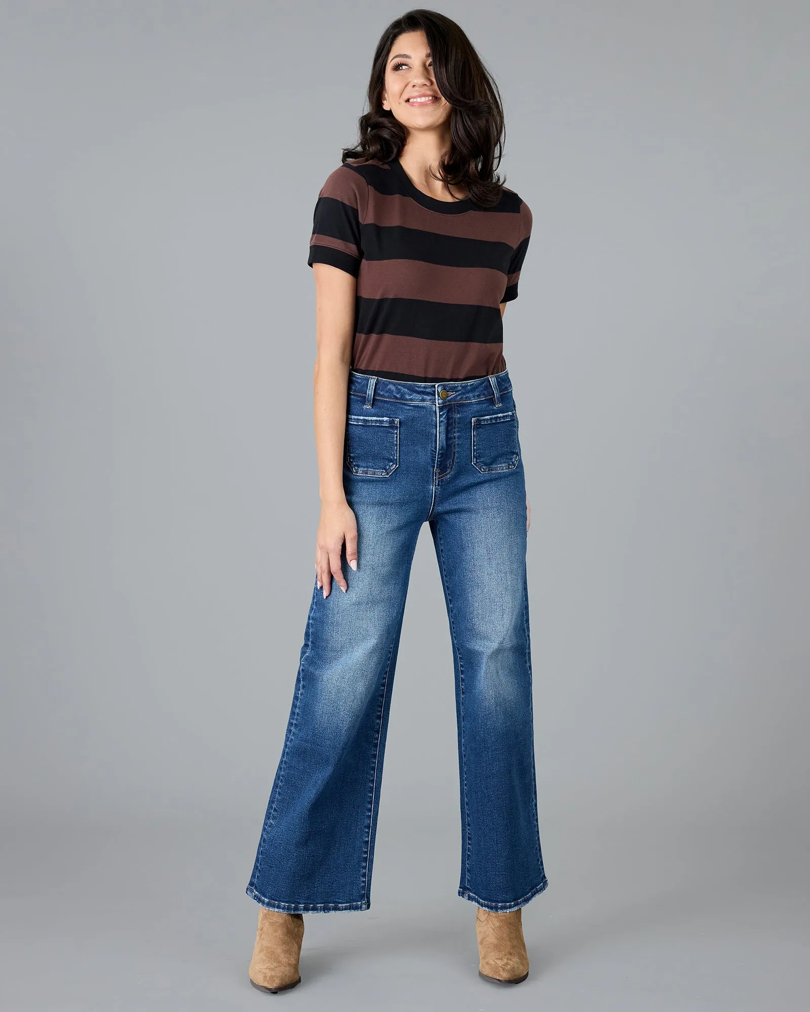 The Perfect Pocket Wide Leg Jean by Mica Denim