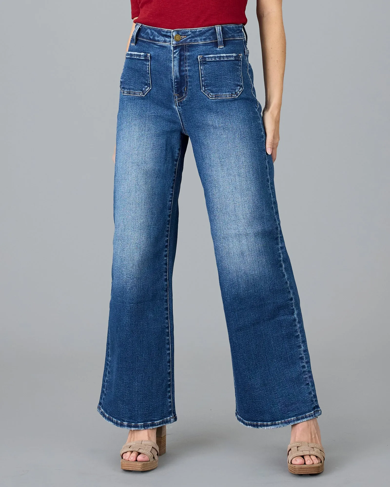 The Perfect Pocket Wide Leg Jean by Mica Denim