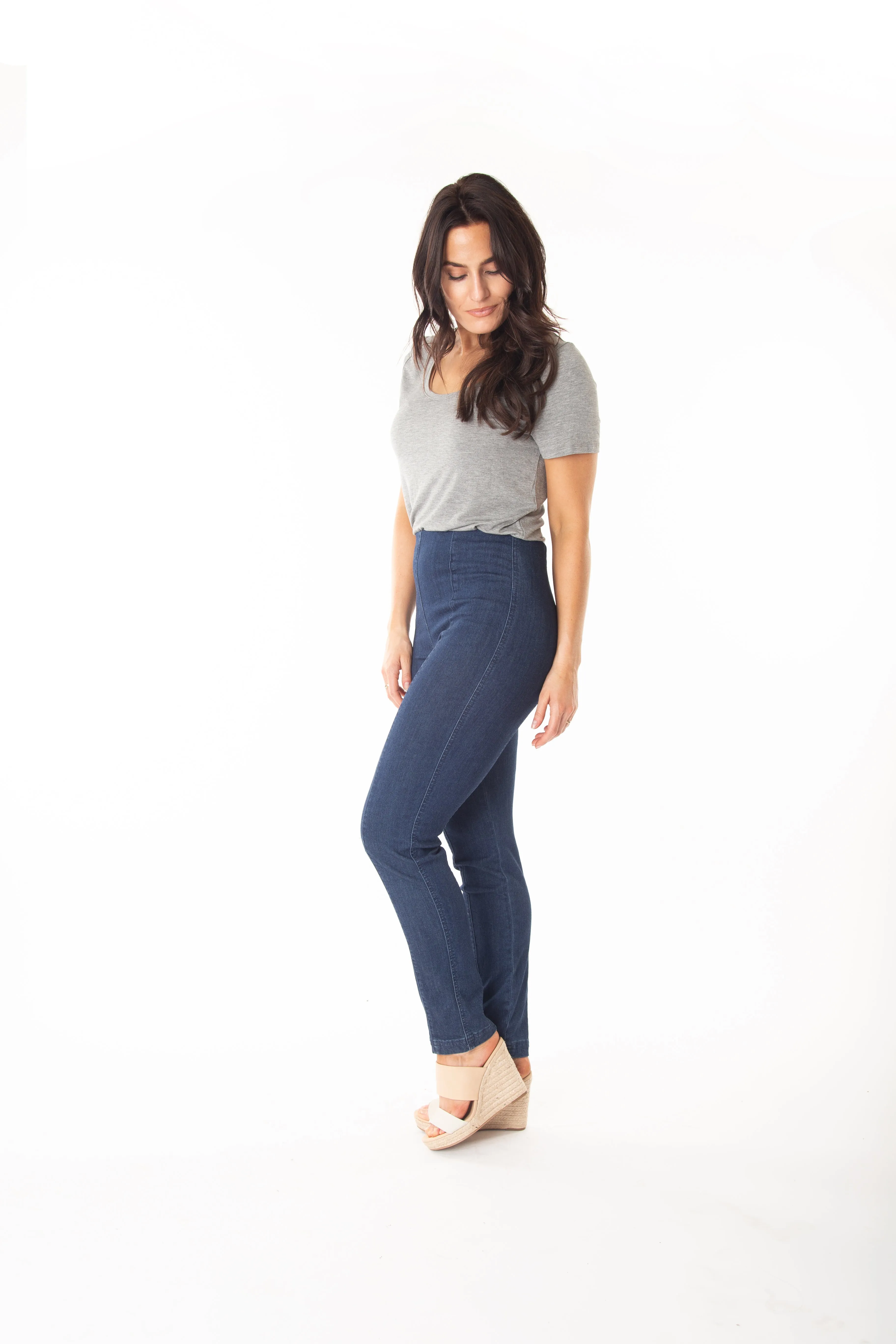 The Solid Seam Front Denim Jean Curve