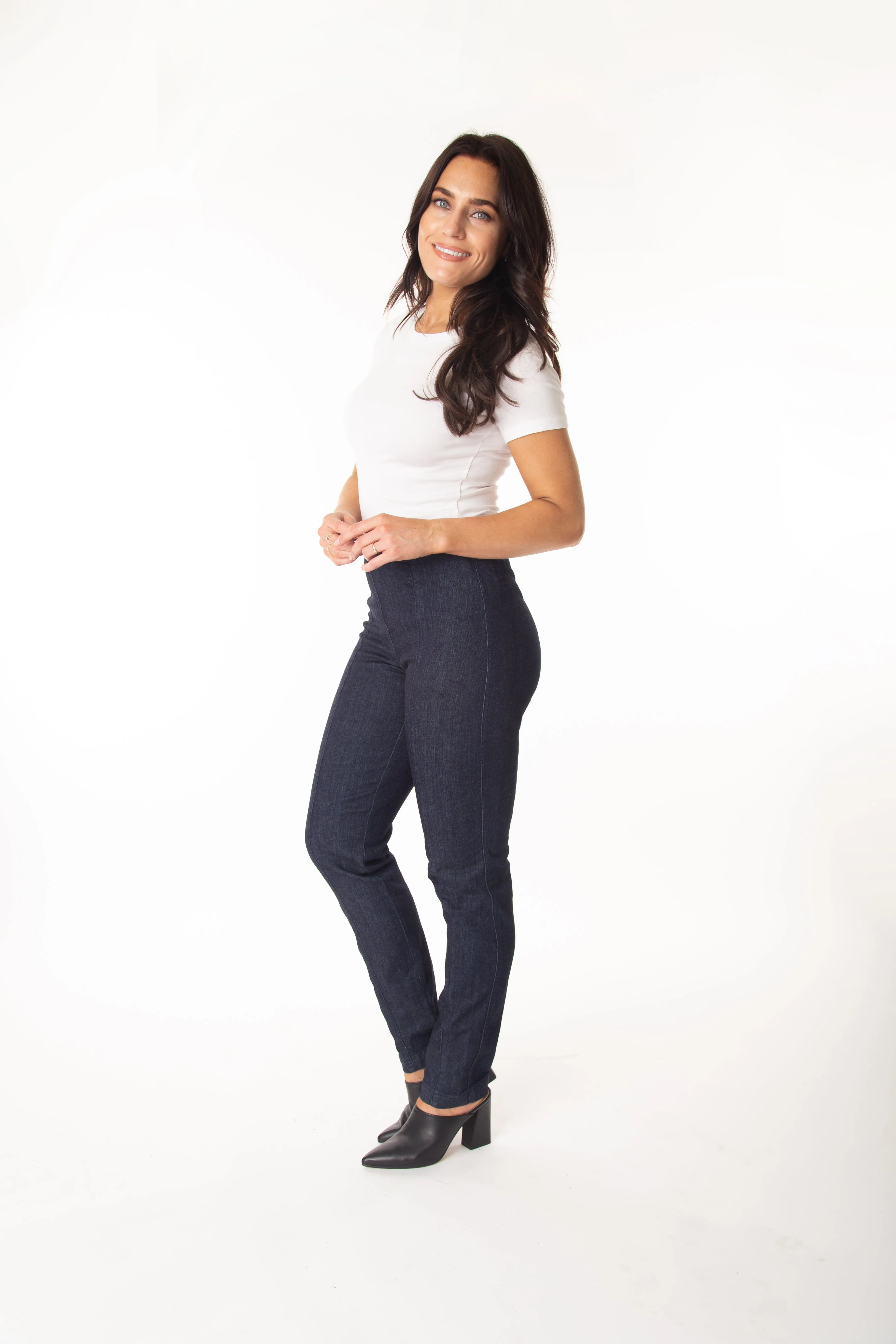 The Solid Seam Front Denim Jean Curve